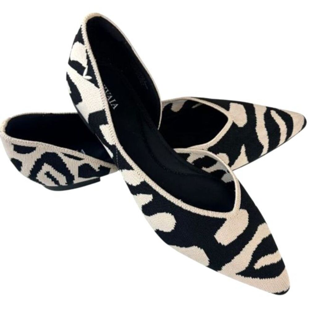 VIVAIA Melia 2.0 D'Orsay Pointed-Toe Ballet Flats Abstract Print Size US 9-9.5
